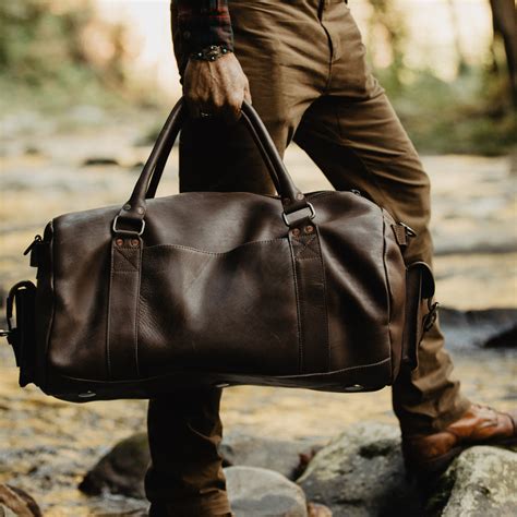 luxury duffle bags|best men's leather overnight bag.